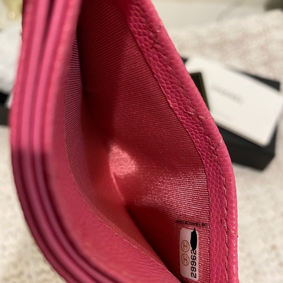 Chanel Caviar Quilted card holder Pink - Picture 2 of 12